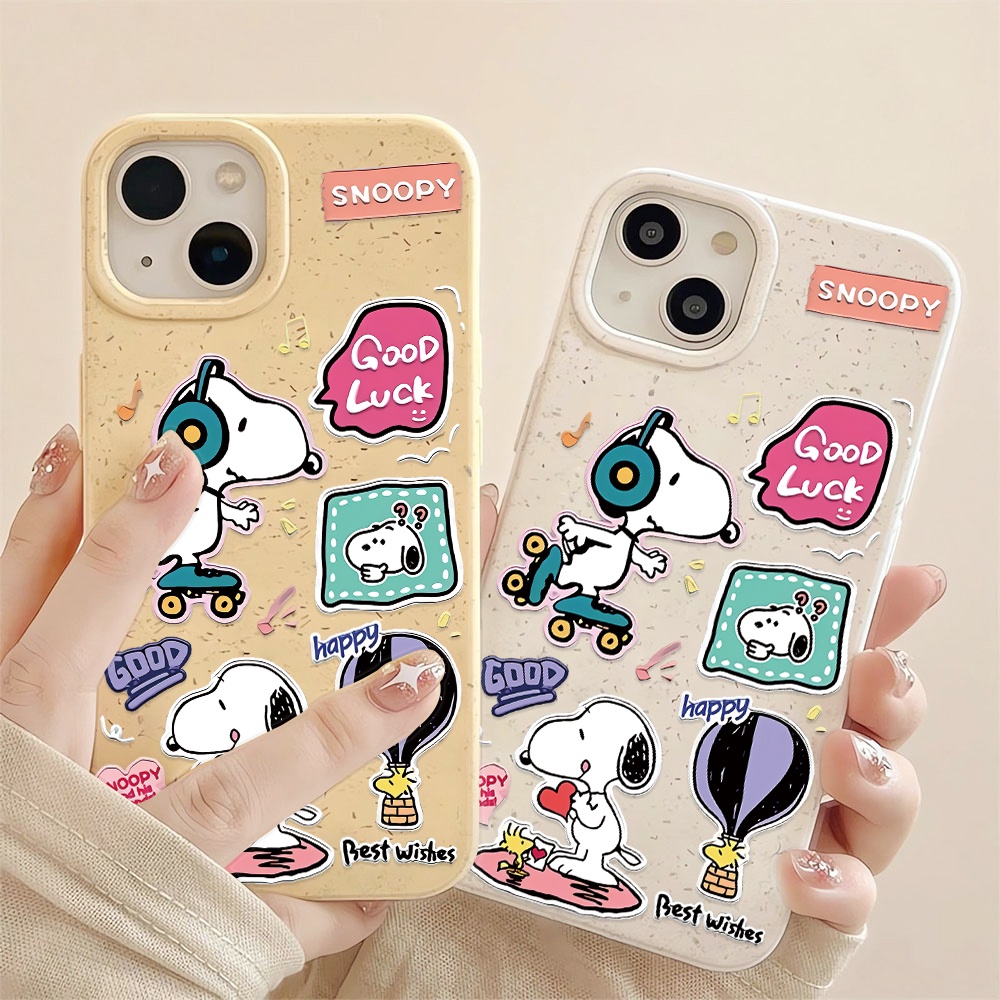 Ốp Điện Thoại Chống Sốc In Hình Snoopy Cho iphone 14promax 11 13 12 7 8 Plus X XR XSMax