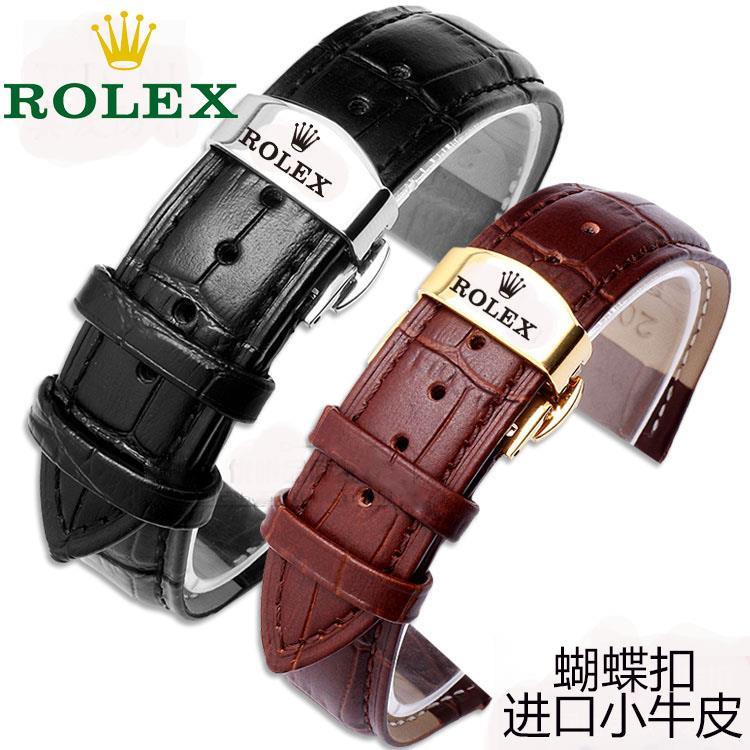 Dây Đeo Đồng Hồ Rolex Bằng Da Thật Khóa Bướm Chính Hãng Daytona Phong Cách Oyster 20m Cho Nam Và Nữ
