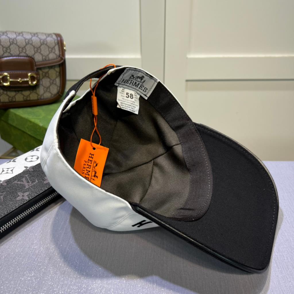 New_hermes nam nữ mũ bóng chày thêu bông h097