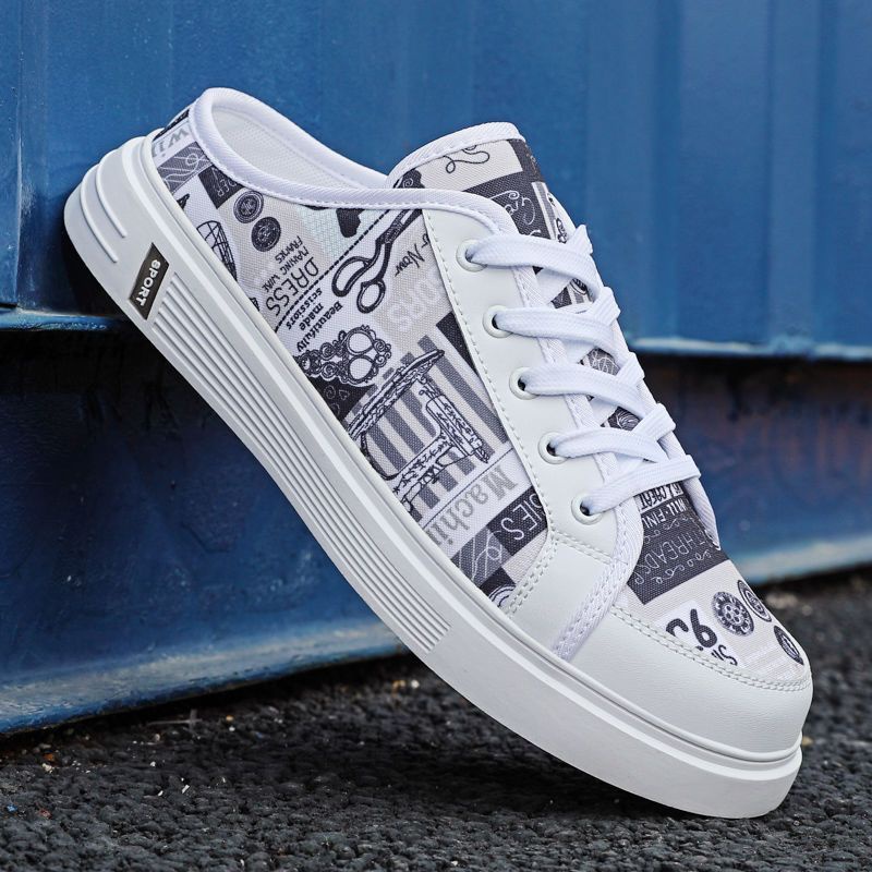 Giày Lười Thoáng Khí Không Gót Phong Cách Hàn Quốc Thời Trang Mùa Hè Hàng Mới Dành Cho Bạn Nam