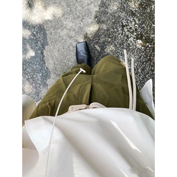 Thắt Lưng Vải canvas Phối Dây Xích Thiết Kế Đơn Giản Thời Trang Cao Cấp