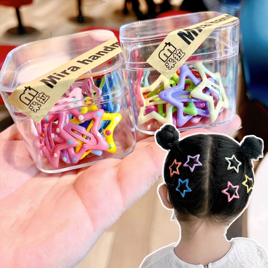 Kẹp Tóc Y2k Hình Ngôi Sao Năm Cánh Màu Sắc Ngọt Ngào Phong Cách Hàn Quốc