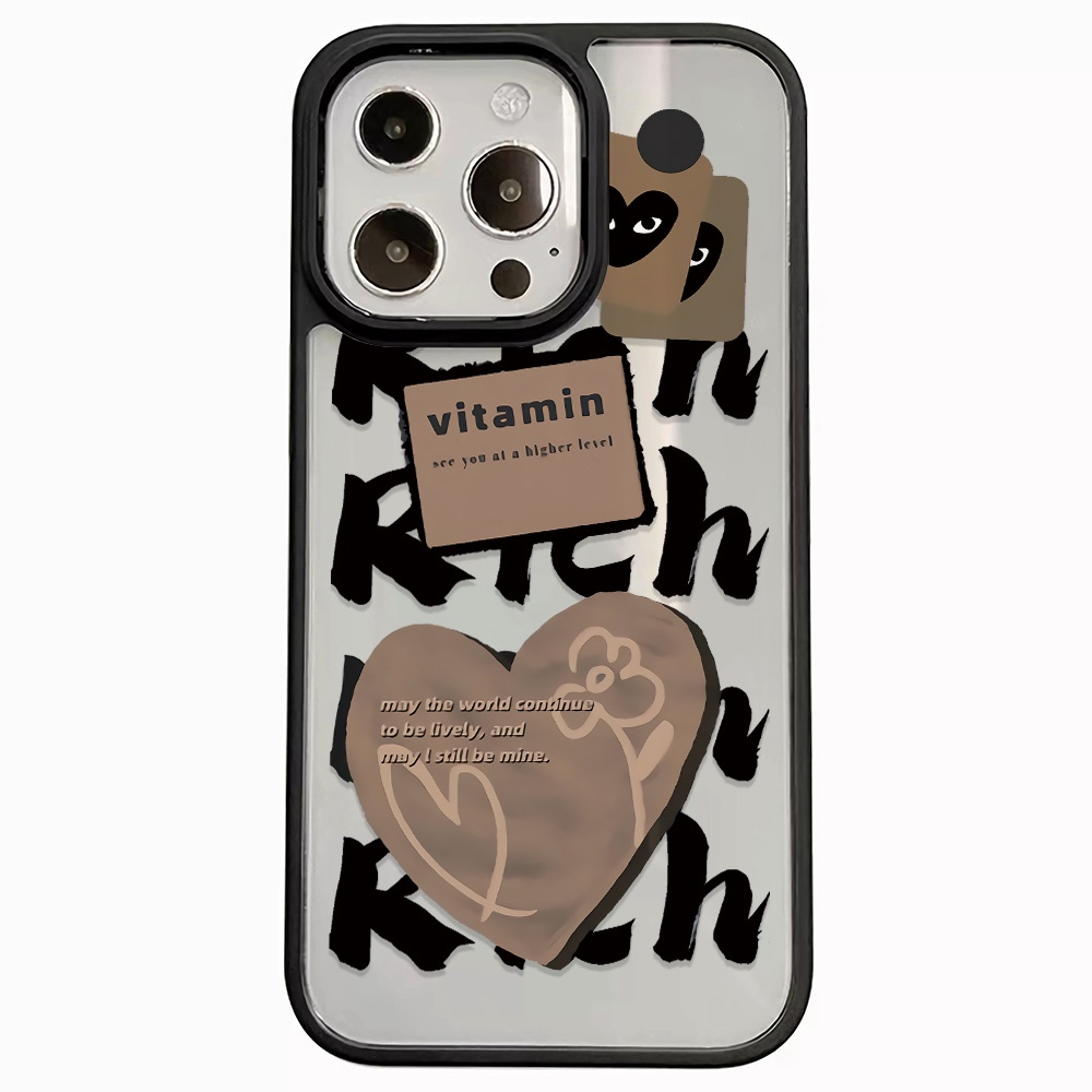 Ốp Điện Thoại Acrylic Cứng Trong Suốt Họa Tiết Trái Tim Cho iphone 14promax 11 13 12 7Plus 8 X XS Max