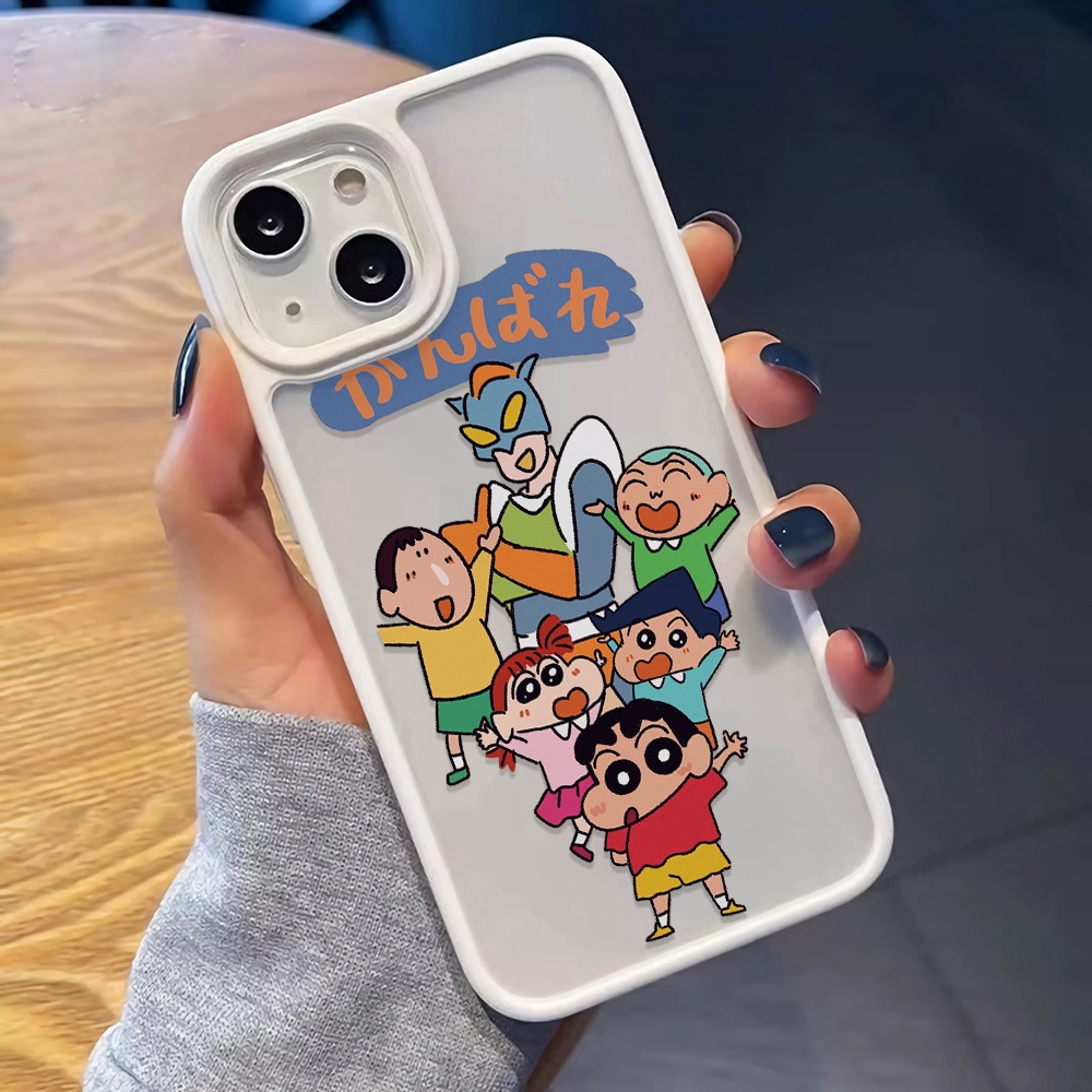 Ốp Điện Thoại Acrylic Cứng Trong Suốt In Hình Cậu Bé Bút Chì Shin Chan Cho iphone 14promax 11 13 12 7Plus 8 X XS Max