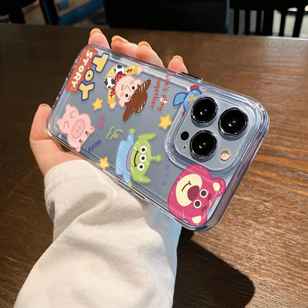 Ốp Điện Thoại Trong Suốt In Hình Gấu Hoạt Hình Cho iphone 14promax 13 12 11 7Plus 7 8 Plus X XR XSMax