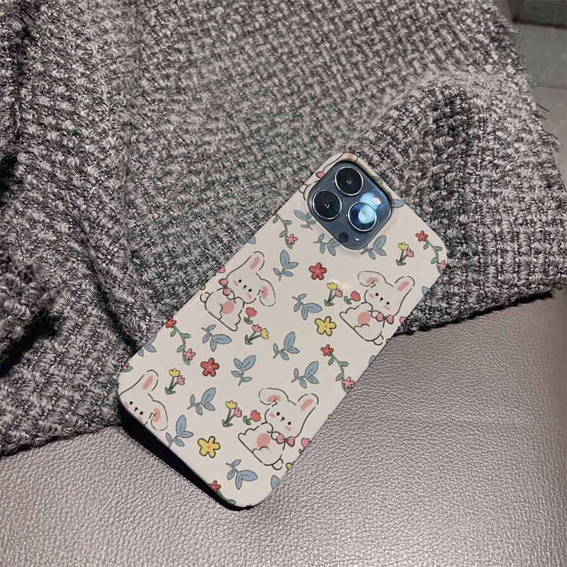 Ốp Điện Thoại Cứng Chống Sốc In Hình Gấu / Thỏ Dễ Thương Cho iphone 14promax 11 13 12 7Plus 8 X XS Max