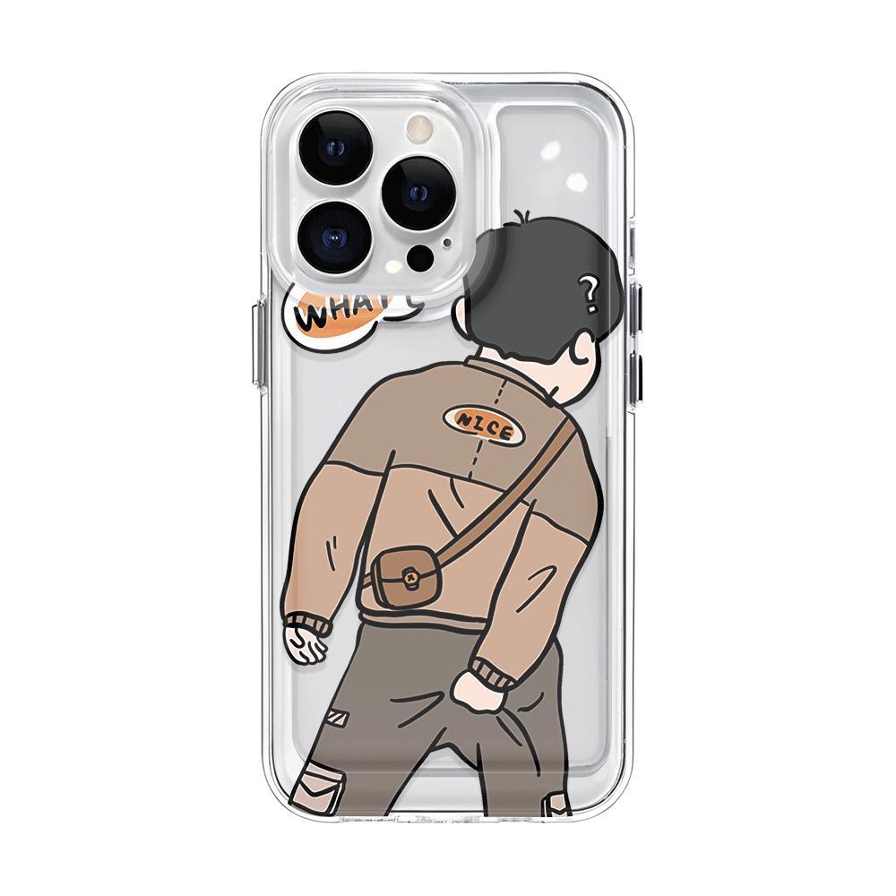 Ốp Điện Thoại Trong Suốt Chống Sốc In Hình Bé Trai Bé Gái Cho iphone 14 pro max 11 13 12 7Plus 7 8 Plus X XR XSMax