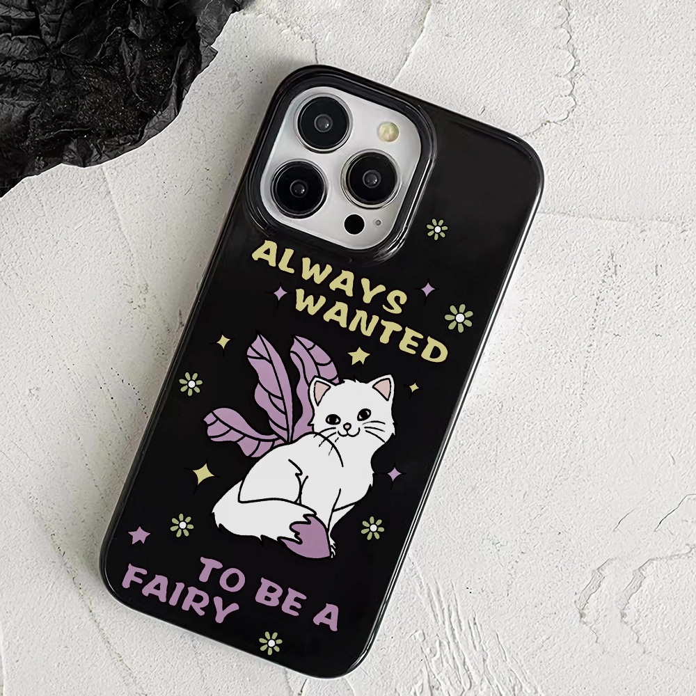 Ốp Điện Thoại Silicone TPU Mềm Bóng In Hình Mèo Ngồi Cho iphone 14promax 11 13 12 7Plus 8 X XS Max