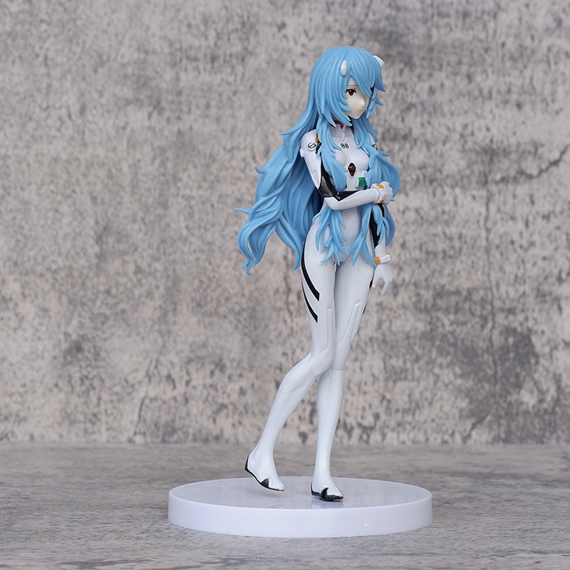 Mô Hình Nhân Vật Ayanami Rei Tóc Dài 17cm Bằng PVC