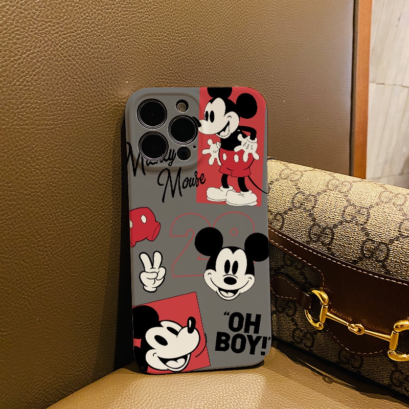 Ốp Điện Thoại Cứng Chống Sốc In Hình Chuột Hoạt Hình Dễ Thương Cho iphone 14 pro Max 11 13 12 7Plus 8 X XS Max