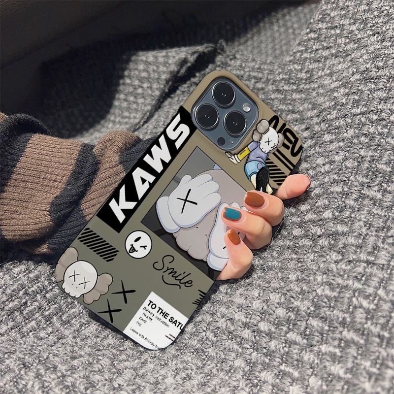 Ốp Điện Thoại Cứng Chống Sốc In Hình Gấu KAWS Hoạt Hình Cho iphone 14 pro Max 11 13 12 7Plus 8 X XS Max