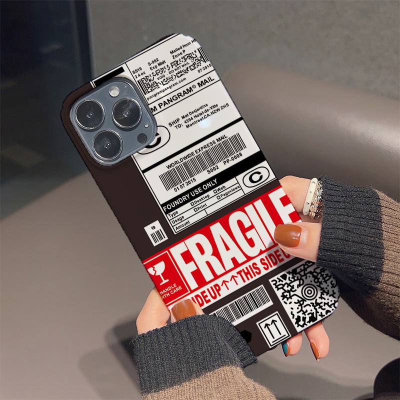 Ốp Điện Thoại Cứng Chống Sốc In Hình Tem Vận Chuyển Thời Trang Cho iphone 14 pro Max 11 13 12 7Plus 8 X XS Max