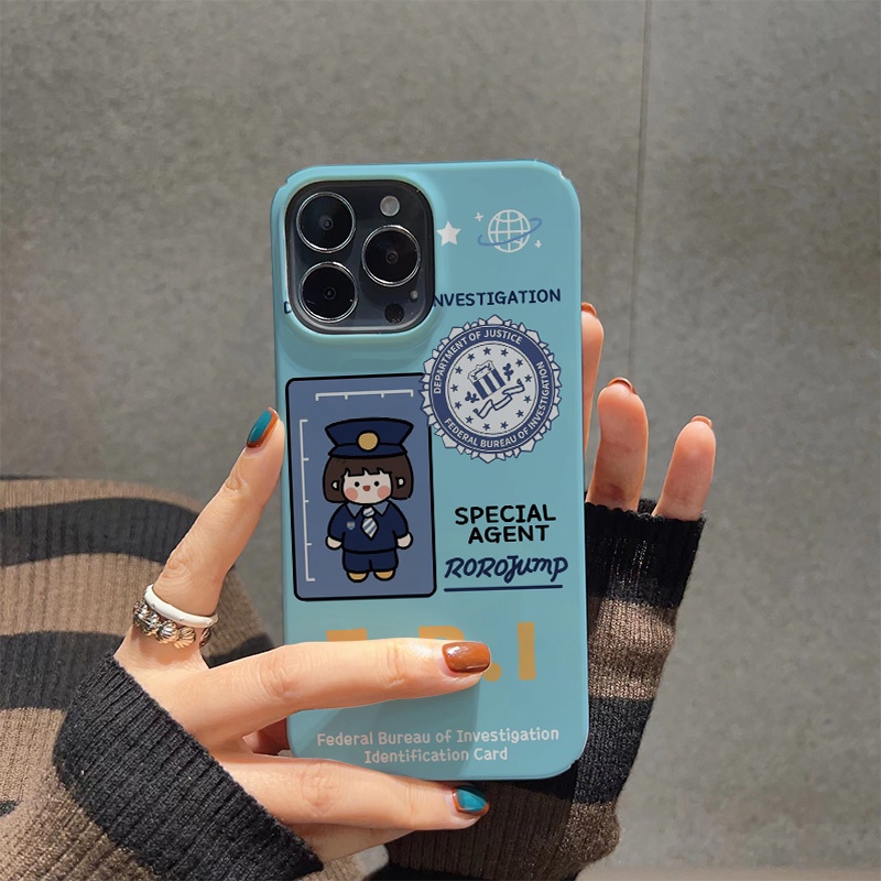 Ốp Điện Thoại Cứng Chống Sốc In Hình Cô Gái FBI Thời Trang Cho iphone 14 pro Max 11 13 12 7Plus 8 X XS Max
