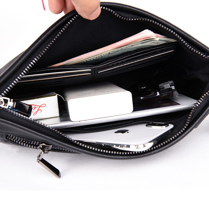 Túi xách nam Túi xách da mềm Túi xách nam Túi xách nam công suất lớn Giải trí kinh doanh thời trang Túi xách thanh niên