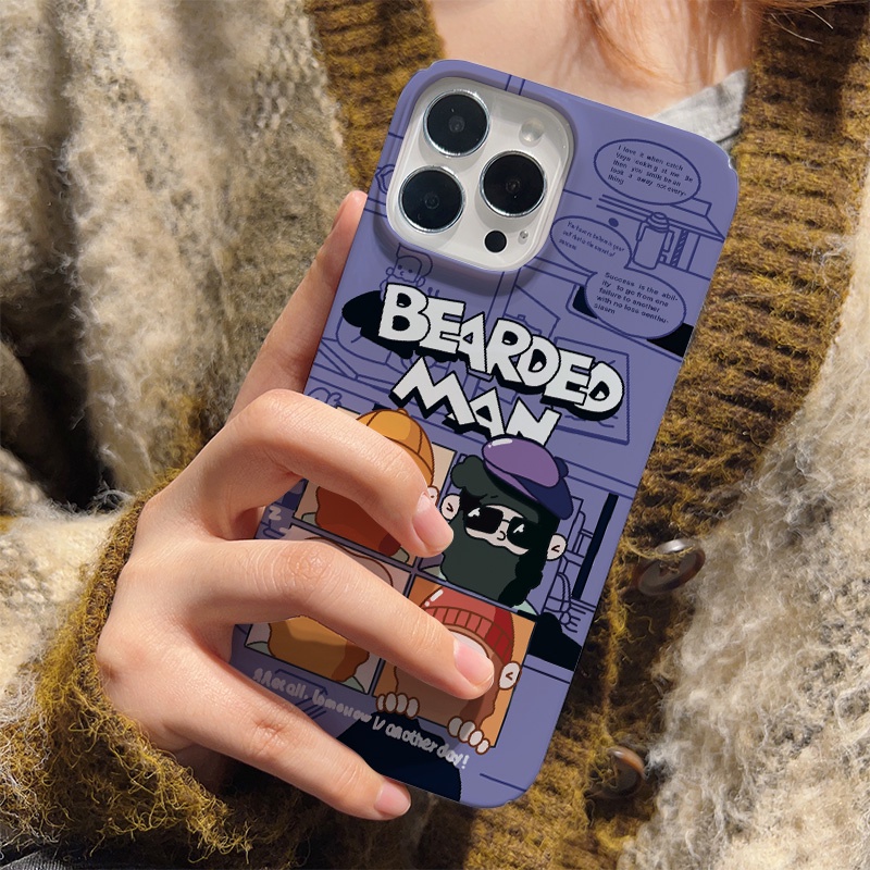 Ốp Điện Thoại Cứng Họa Tiết Râu Chú Dễ Thương Cho iphone 14 pro Max 11 13 12 7Plus 8 X XS Max