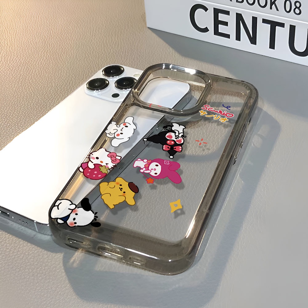 Ốp Điện Thoại Trong Suốt Họa Tiết Hoạt Hình Hello Kitty Kuromi Cho iphone 14 pro max 11 13 12 7 8 Plus X XR XSMax