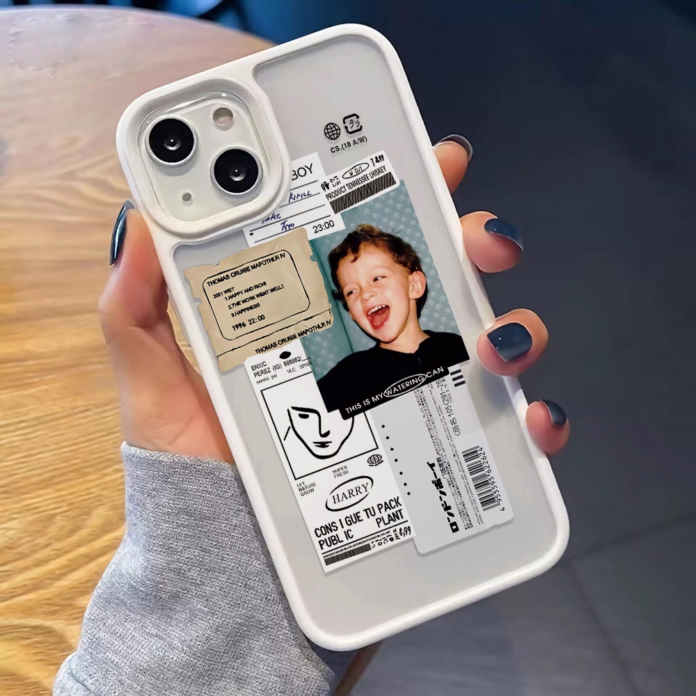 Ốp Điện Thoại Nhựa Acrylic Cứng Trong Suốt In Hình Chàng Trai Thời Trang Cho iphone 14 pro Max 11 13 12 7 Plus 8 X XS Max