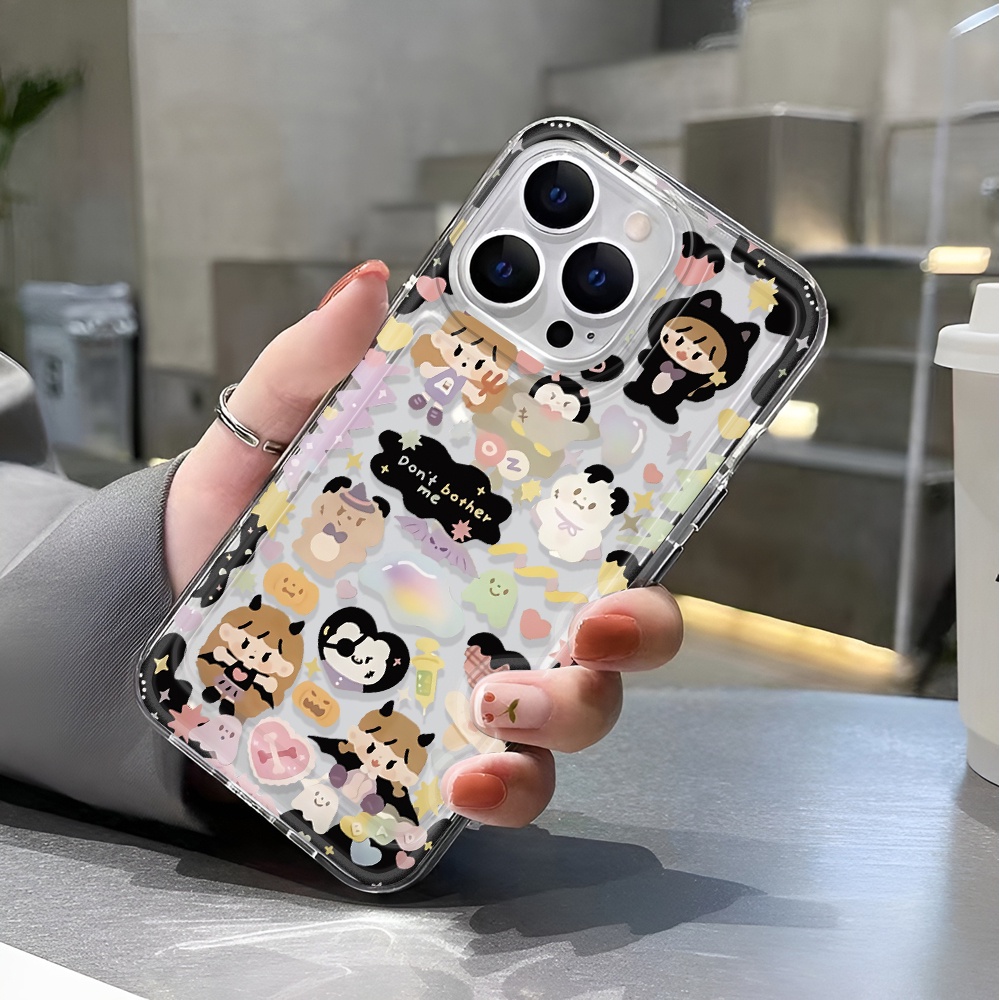 Ốp Điện Thoại Trong Suốt In Hình Gấu Hoạt Hình Cho iphone 14 pro max 11 13 12 7 8 Plus X XR XSMax