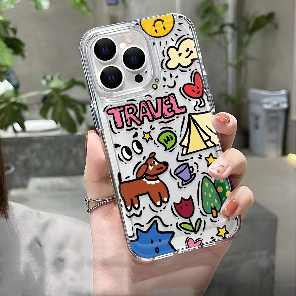 Ốp Điện Thoại Trong Suốt In Hình Chú Chó Cho iphone 14 pro max 11 13 12 7 8 Plus X XR XSMax