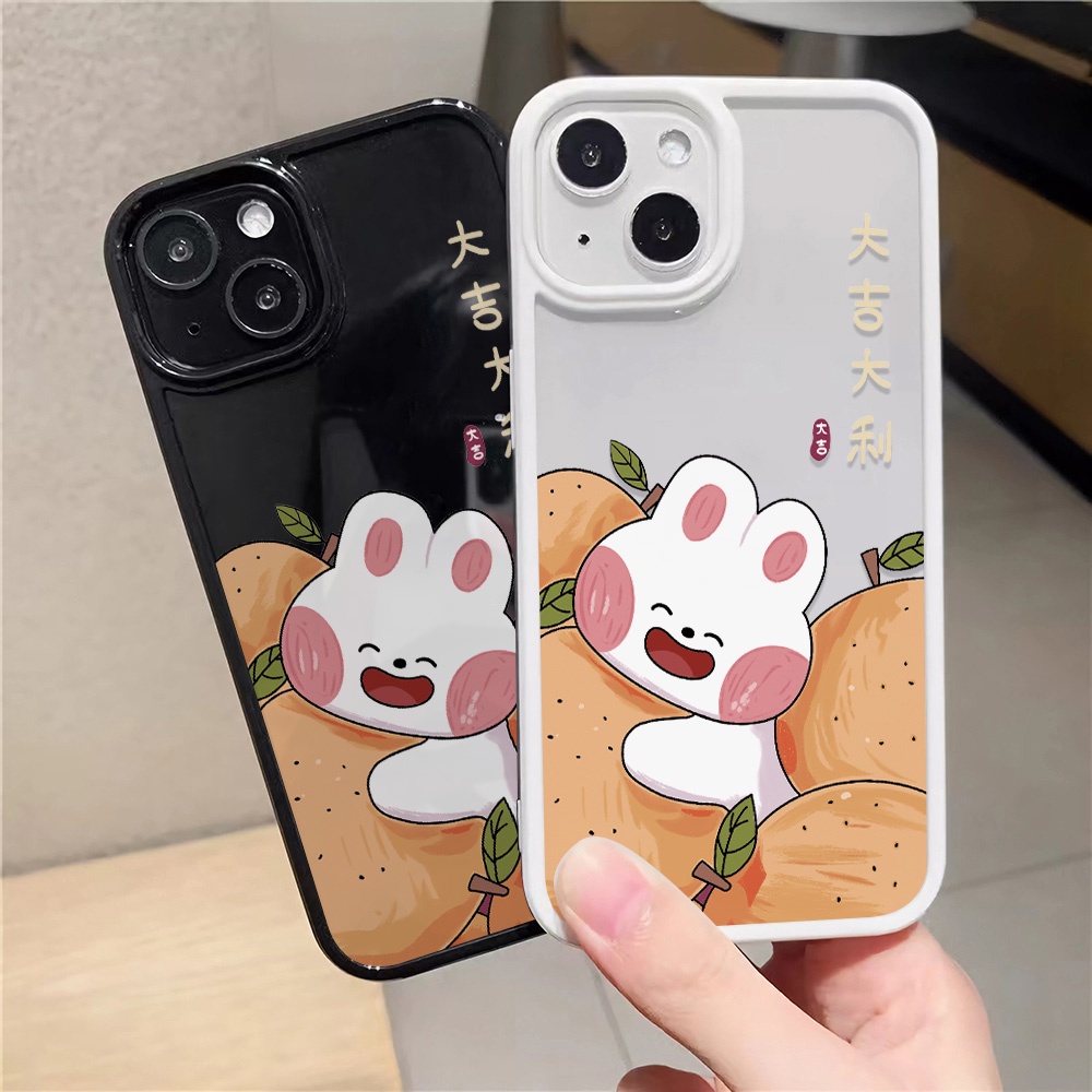 Ốp Điện Thoại Acrylic Cứng Trong Suốt In Chữ Chúc May Mắn Thời Trang Cho iphone 14 pro Max 11 13 12 7Plus 8 X XS Max