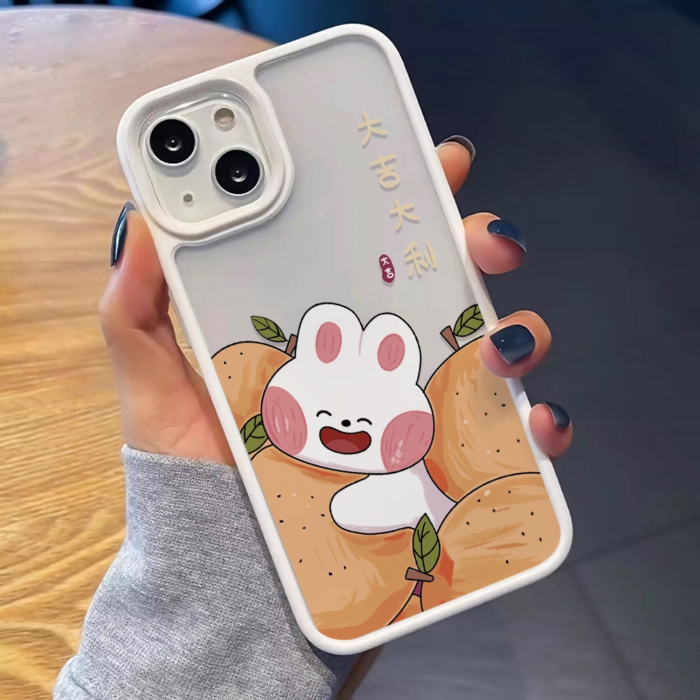 Ốp Điện Thoại Acrylic Cứng Trong Suốt In Chữ Chúc May Mắn Thời Trang Cho iphone 14 pro Max 11 13 12 7Plus 8 X XS Max