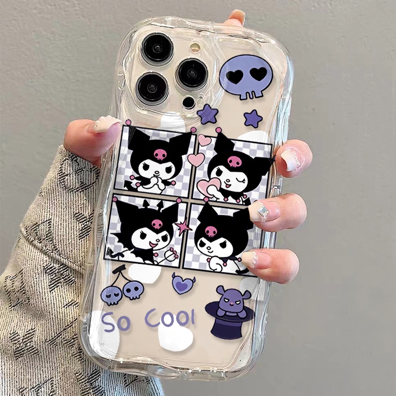 Ốp Điện Thoại Dẻo Trong Suốt Họa Tiết Hoạt Hình Kuromi Thời Trang Cho iphone 14 pro Max 11 13 12 7Plus 8 X XS Max