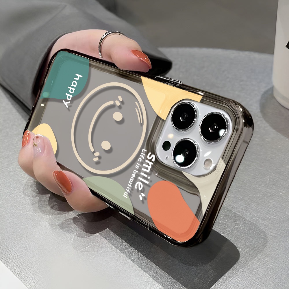 Ốp Điện Thoại Trong Suốt In Hình Mặt Cười Cho iphone 14 pro max 11 13 12 7 8 Plus X XR XSMax