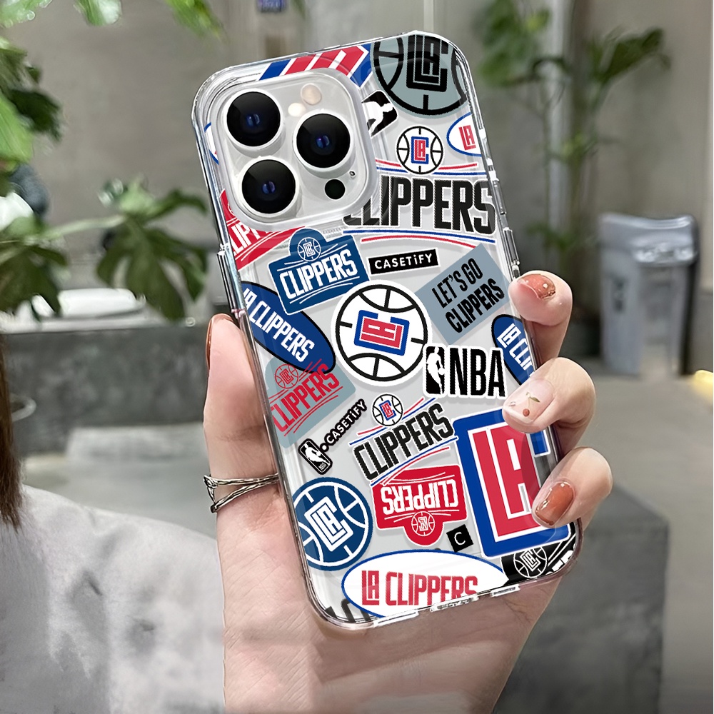 Ốp Điện Thoại Trong Suốt In Logo NBA Cho iphone 14 pro max 11 13 12 7 8 Plus X XR XSMax