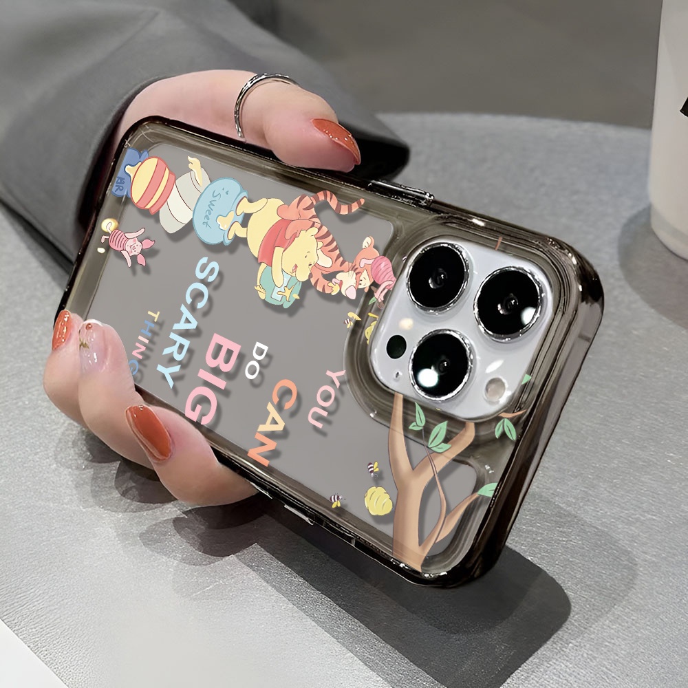 Ốp Điện Thoại Trong Suốt In Hình Gấu Winnie Và Cây Cho iphone 14 pro max 11 13 12 7 8 Plus X XR XSMax