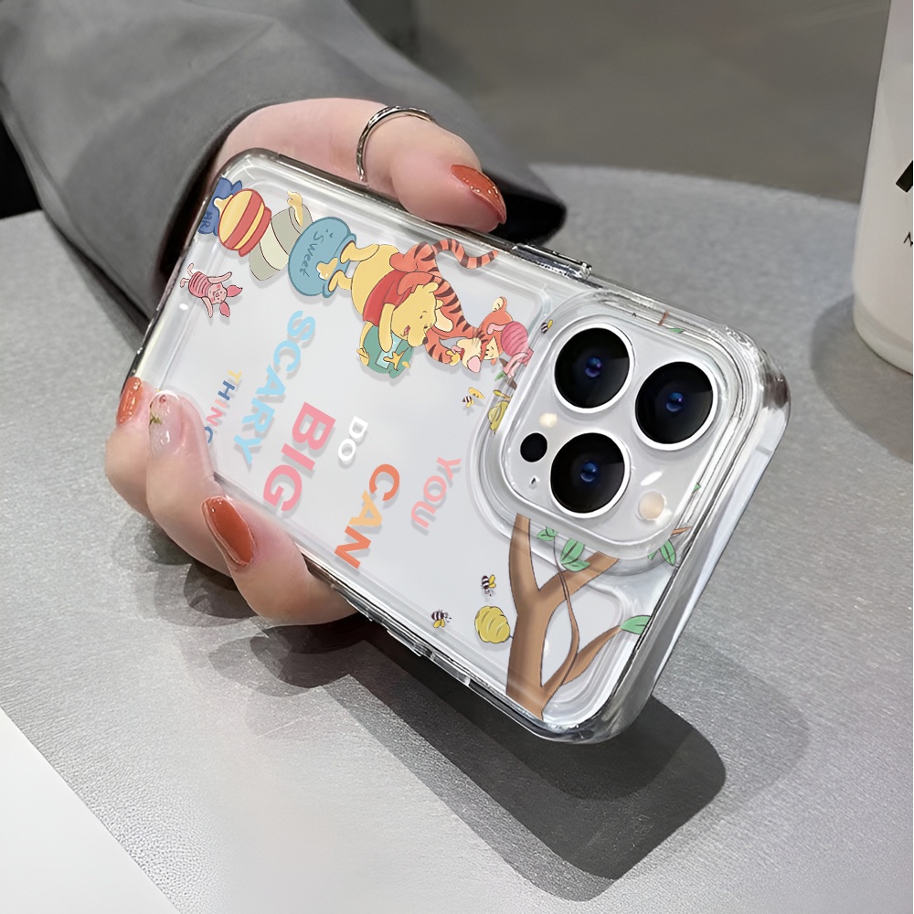 Ốp Điện Thoại Trong Suốt In Hình Gấu Winnie Và Cây Cho iphone 14 pro max 11 13 12 7 8 Plus X XR XSMax