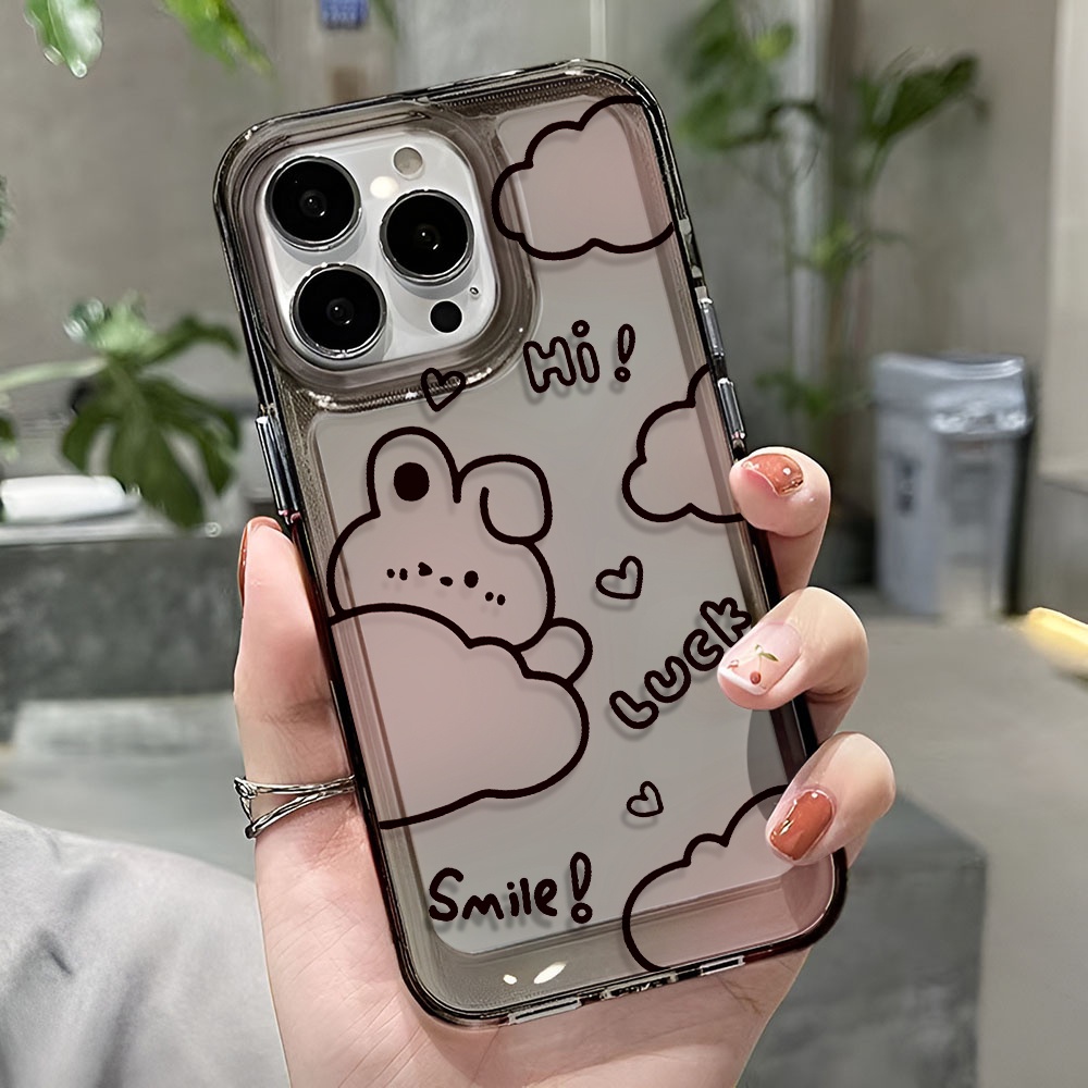 Ốp Điện Thoại Trong Suốt In Hình Thỏ May Mắn Cho iphone 14 pro max 11 13 12 7 8 Plus X XR XSMax