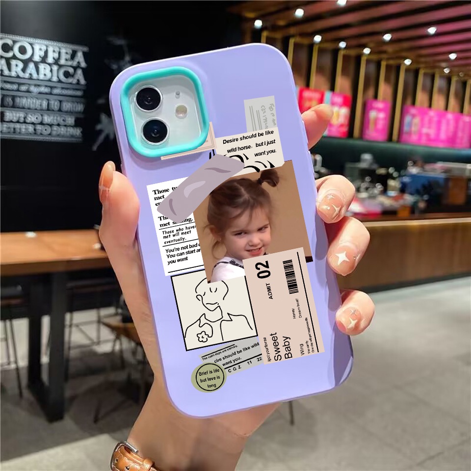 Ốp Điện Thoại silicon Dẻo Hình Cô Gái 3 Trong 1 Kiểu retro Cho iPhone 14Promax 13 12 11 7Plus X XR