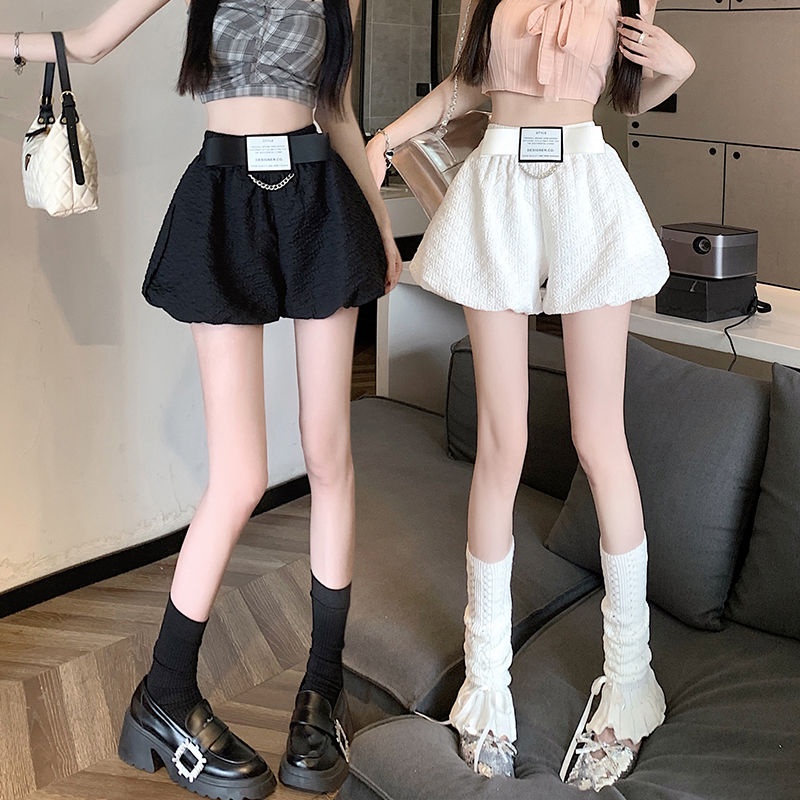 [Hàng Có Sẵn Giao Hàng Nhanh] Quần Ống Rộng Dáng Chữ a Lưng Cao Màu Đen Cỡ Lớn Thời Trang Mùa Hè Cho Nam Và Nữ