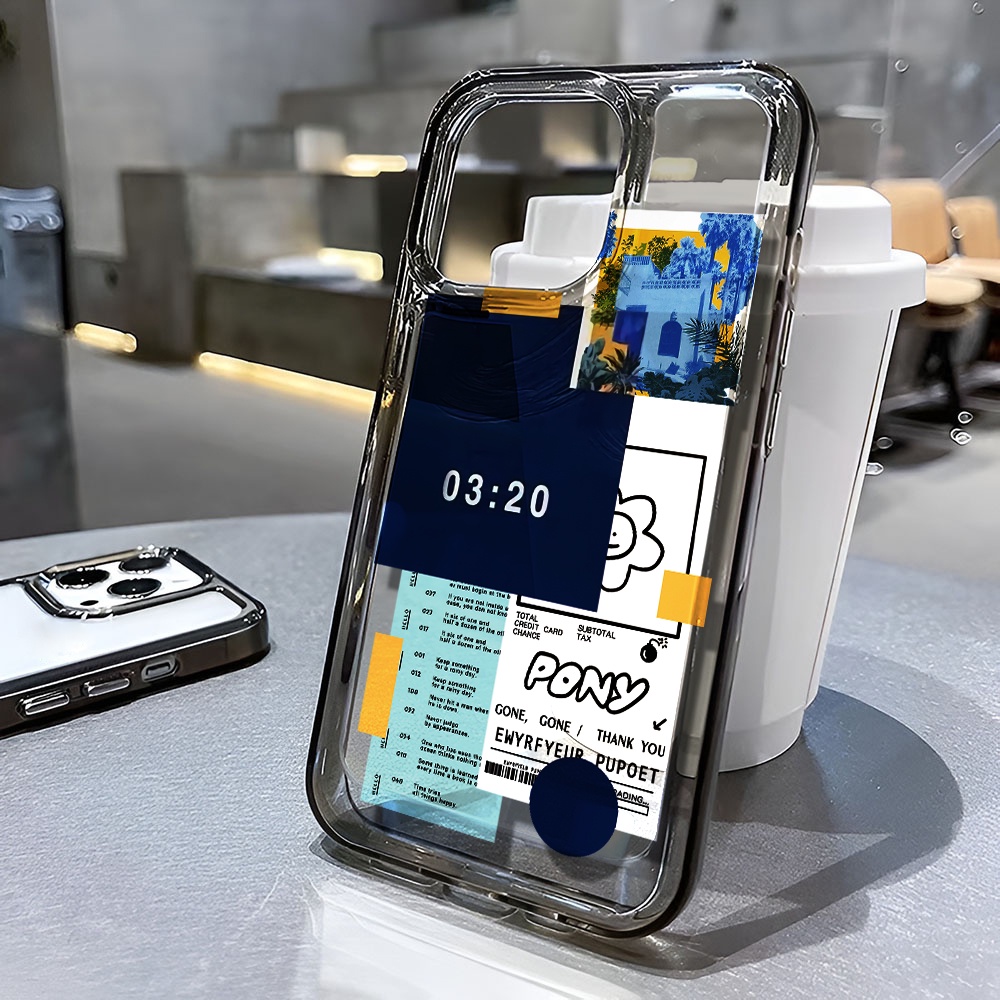 Ốp Điện Thoại Trong Suốt Họa Tiết Không Gian Thời Trang Cho iphone 14 pro max 11 13 12 7 8 Plus X XR XSMax