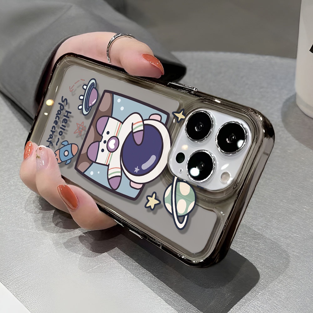 Ốp Điện Thoại Trong Suốt Chống Sốc In Hình Phi Hành Gia Hoạt Hình Cho iphone 14 pro max 11 13 12 7 8 Plus X XR XSMax