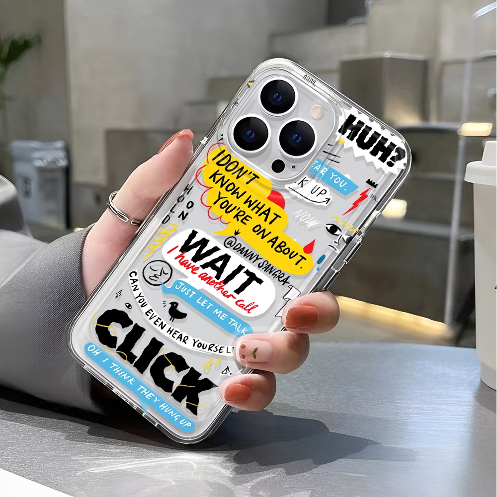 Ốp Điện Thoại Trong Suốt Chống Sốc Họa Tiết Thời Trang Cho iphone 14 pro max 11 13 12 7 8 Plus X XR XSMax