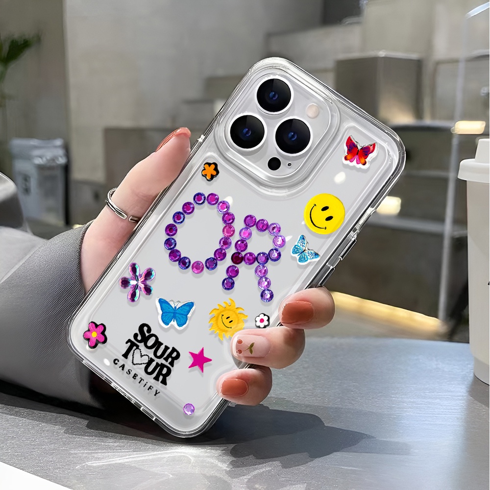 Ốp Điện Thoại Trong Suốt Chống Sốc In Hình Bướm Thời Trang Cho iphone 14 pro max 11 13 12 7 8 Plus X XR XSMax