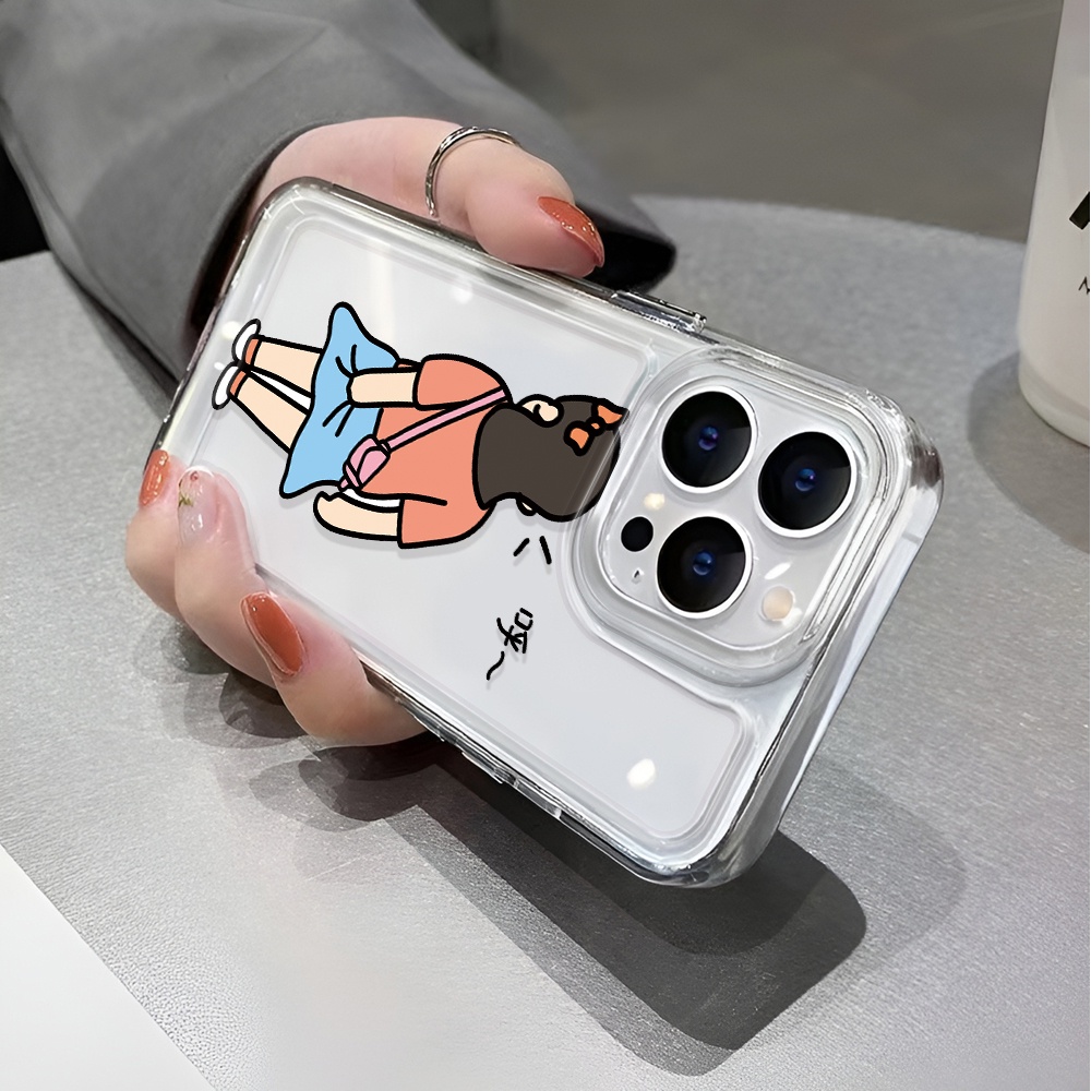 Ốp Điện Thoại Trong Suốt Chống Sốc In Hình Cô Gái Không Gian Cho iphone 14 pro max 11 13 12 7 8 Plus X XR XSMax