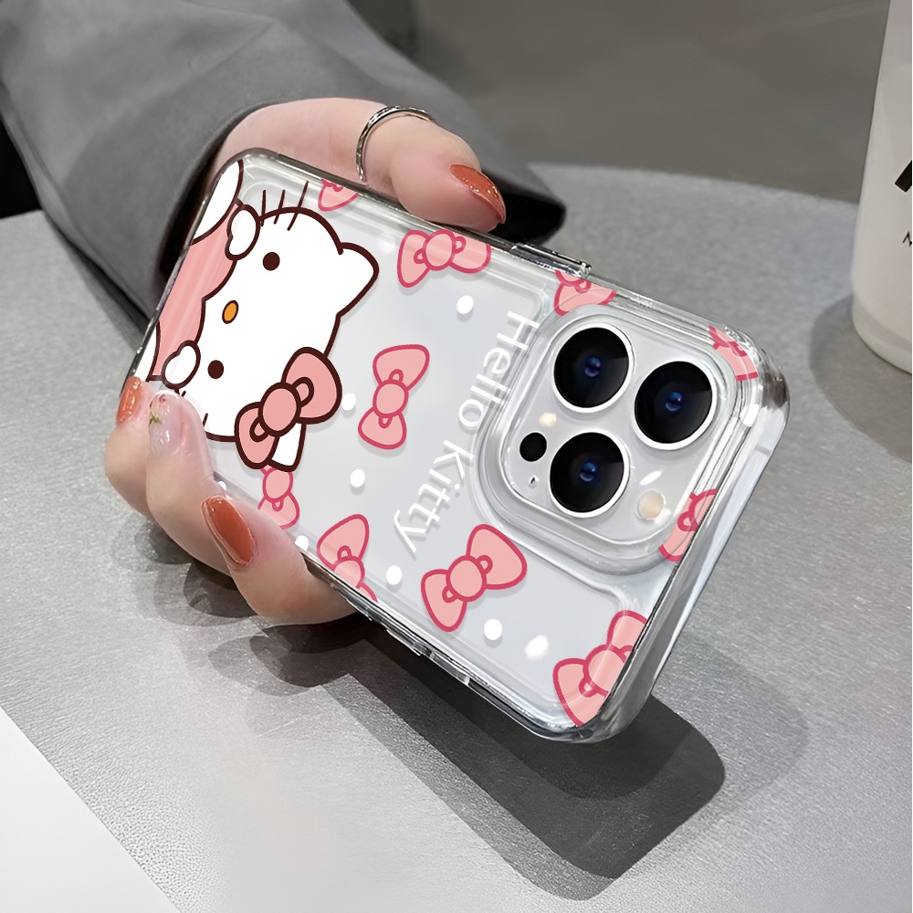 Ốp Điện Thoại Trong Suốt Họa Tiết Hello Kitty Dễ Thương Chống Sốc Cho iphone 14 pro max 11 13 12 7 8 Plus X XR XSMax