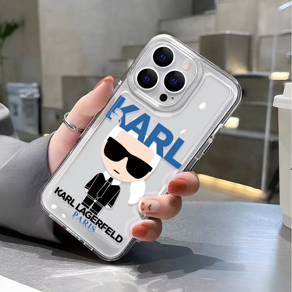 Ốp Điện Thoại Trong Suốt Chống Sốc In Hình Vũ Trụ KARL Lagerfeld Cho iphone 14 pro max 11 13 12 7 8 Plus X XR XSMax