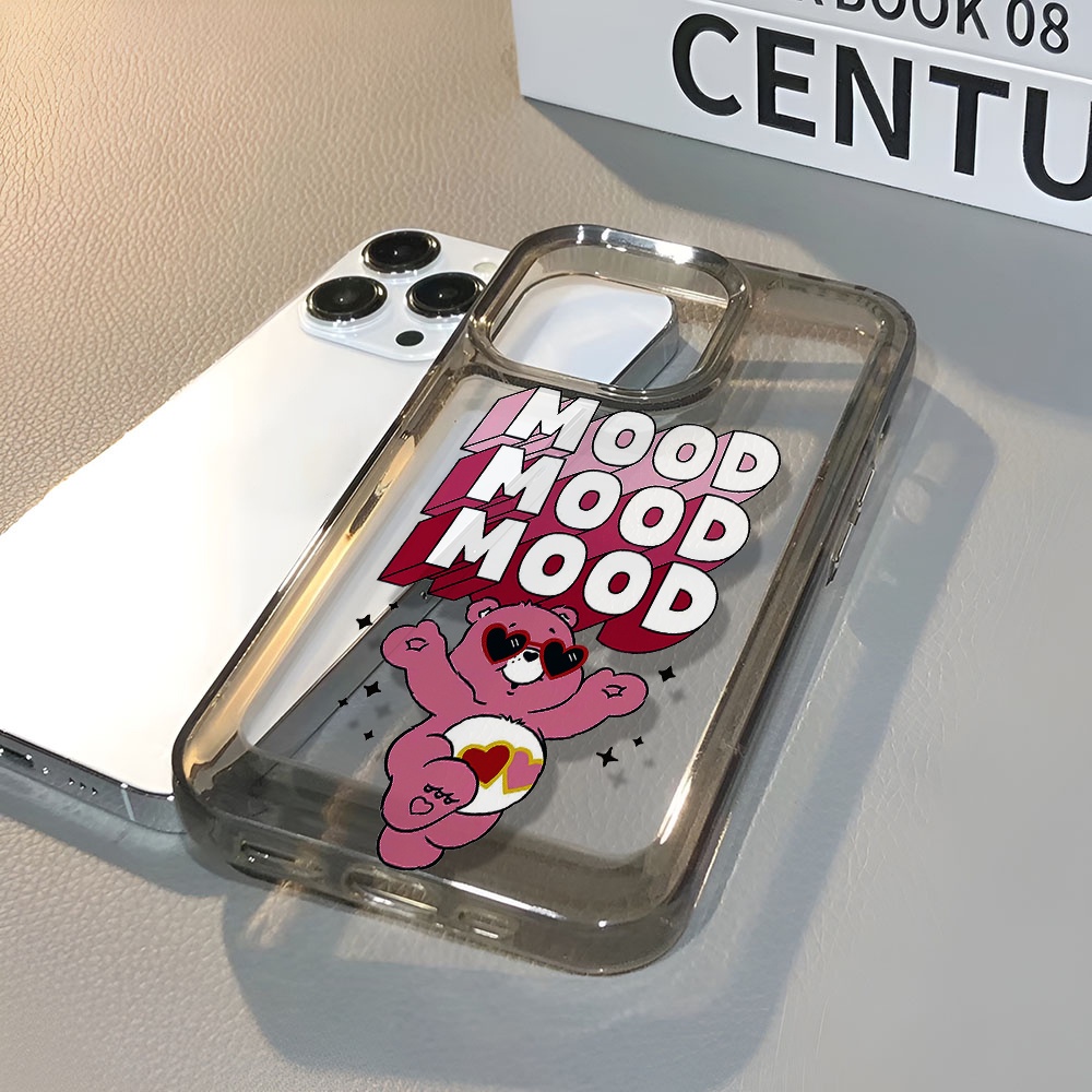 Ốp Điện Thoại Trong Suốt Chống Sốc In Hình Gấu Cầu Vồng Cho iphone 14 pro max 11 13 12 7 8 Plus X XR XSMax