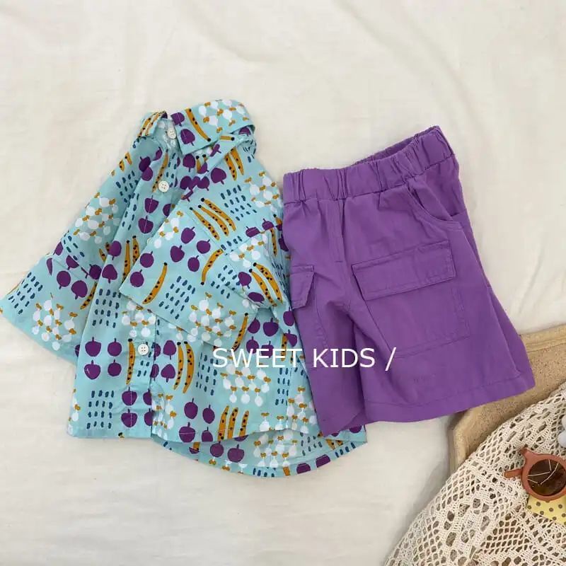 Áo Sơ Mi Cotton Nguyên Chất Tay Ngắn Phong Cách Hàn Quốc Thời Trang Mùa Hè Mới 2023 Dành Cho Bé Trai Gái