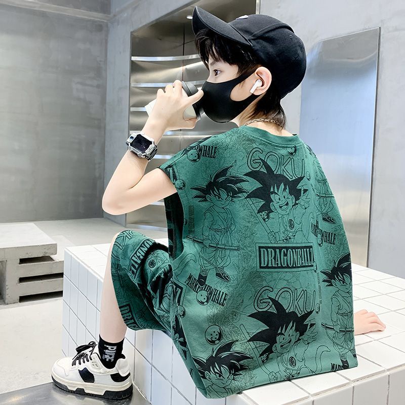 Bộ Áo Thun Tay Lửng + Quần Lửng Phong Cách Thời Trang Mới 2023 Dành Cho Bé Trai