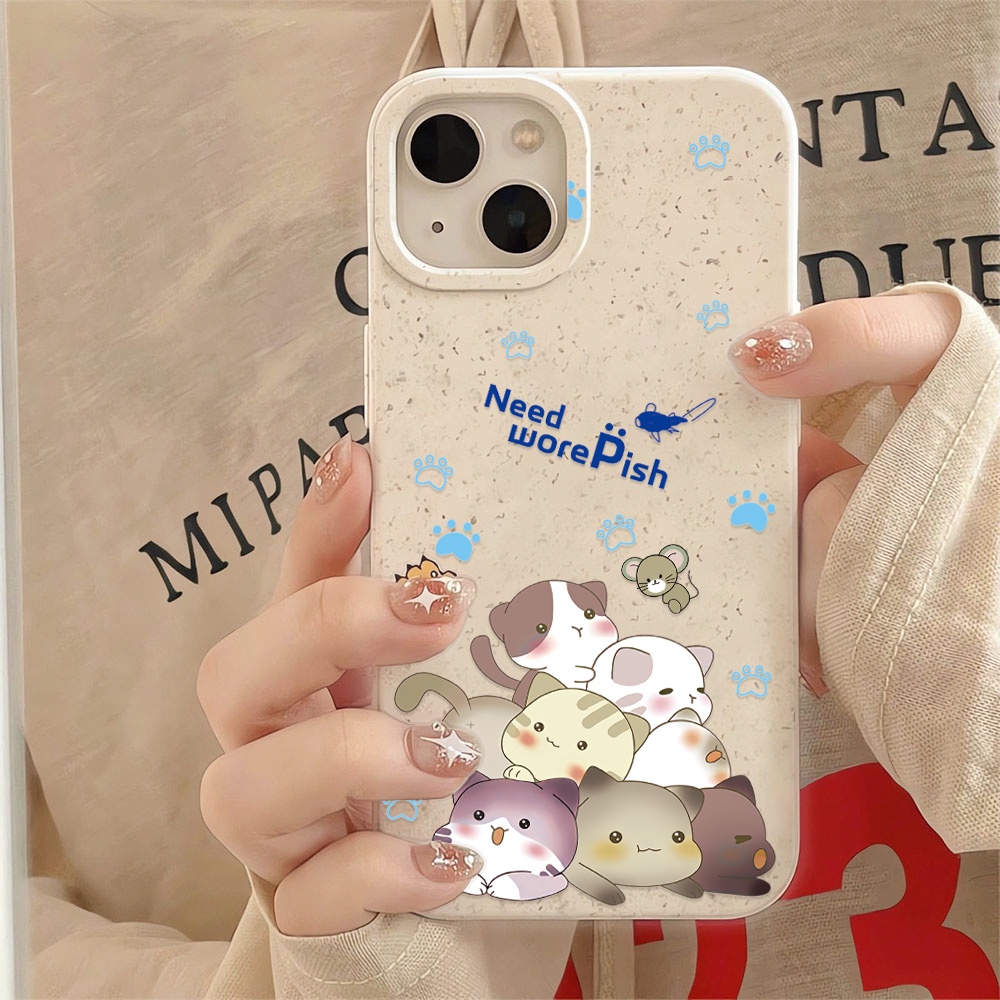 Ốp Điện Thoại Chống Sốc In Hình Mèo Hoạt Hình Dễ Thương Cho iphone 14 pro max 11 13 12 7 8 Plus X XR XSMax