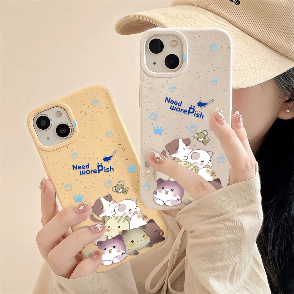 Ốp Điện Thoại Chống Sốc In Hình Mèo Hoạt Hình Dễ Thương Cho iphone 14 pro max 11 13 12 7 8 Plus X XR XSMax