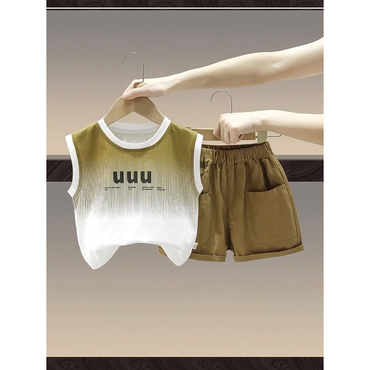 Áo Thun Không Tay In Hình Hoạt Hình Phong Cách Đường Phố Thời Trang Mùa Hè 2023 Dành Cho Bé Trai Bé Gái