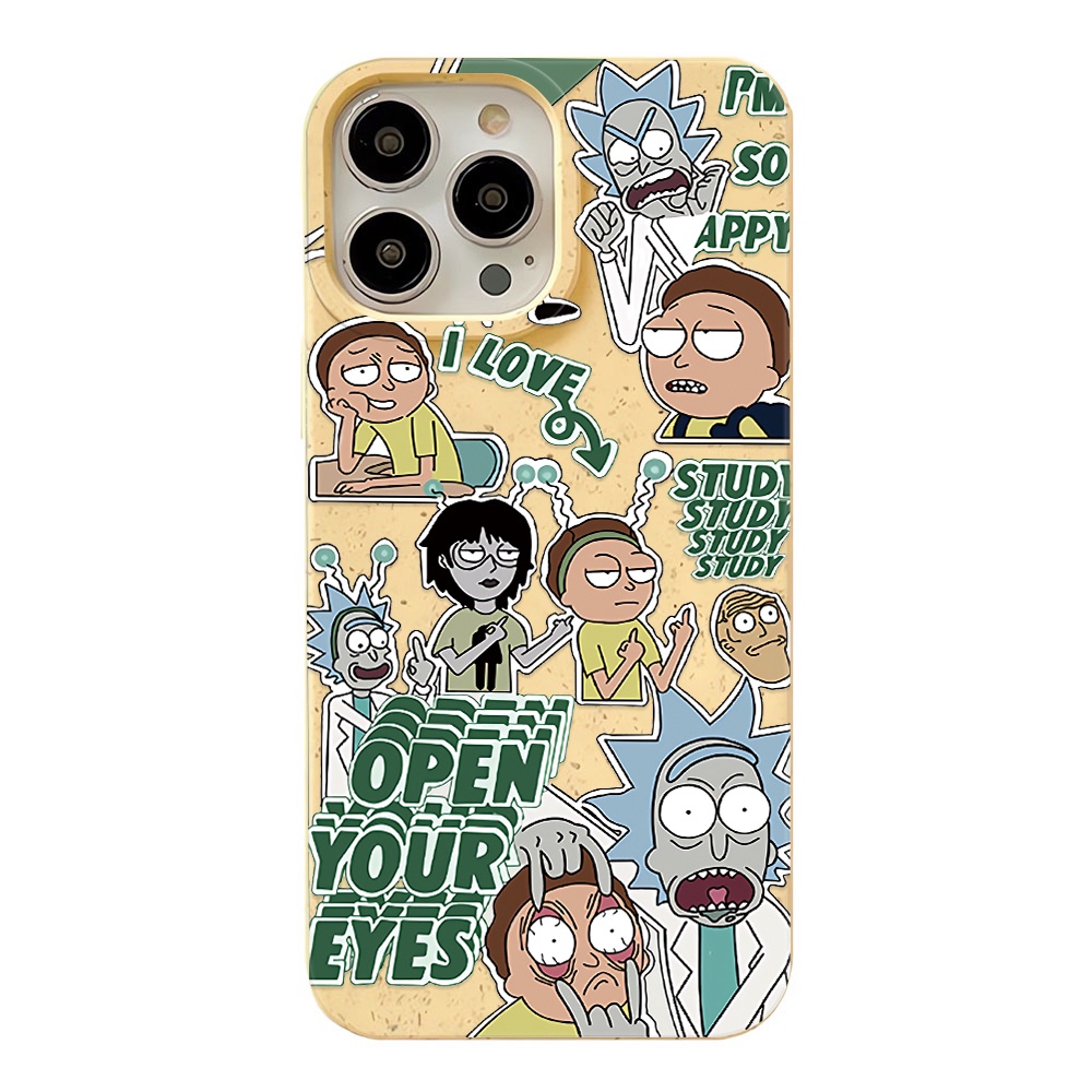 Ốp Điện Thoại Mềm In Hình rick & Morty Cho iphone 14promax 11 13 12 7 8 Plus X XR XSMax