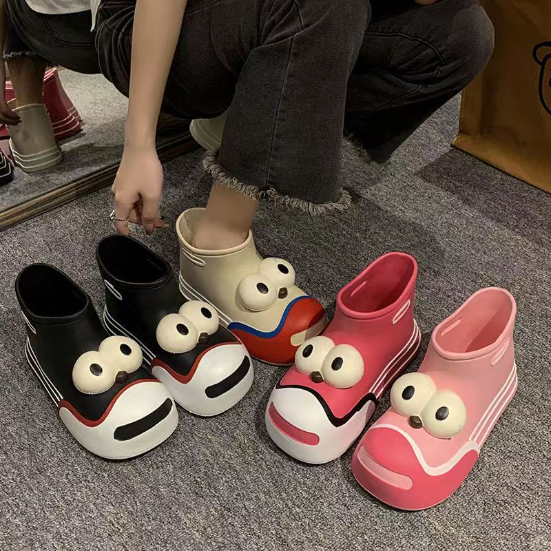 Ủng Đi Mưa Đế Dày Mềm Mại Họa Tiết Hoạt Hình Thời Trang 2023