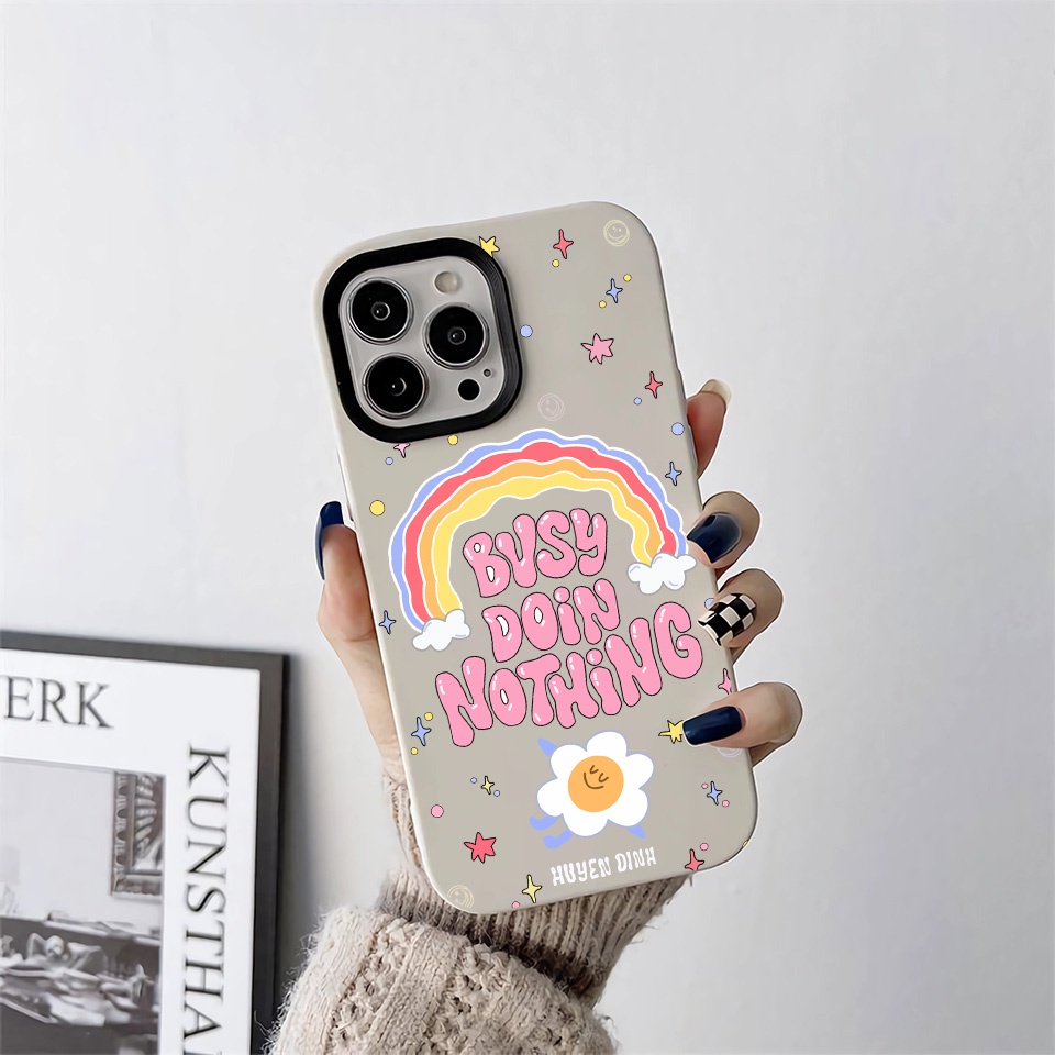 Ốp Điện Thoại silicon Dẻo Hình Hoa Cầu Vồng 3 Trong 1 Cho iPhone 14Promax 13 12 11 7Plus 7 X Xs Max XR