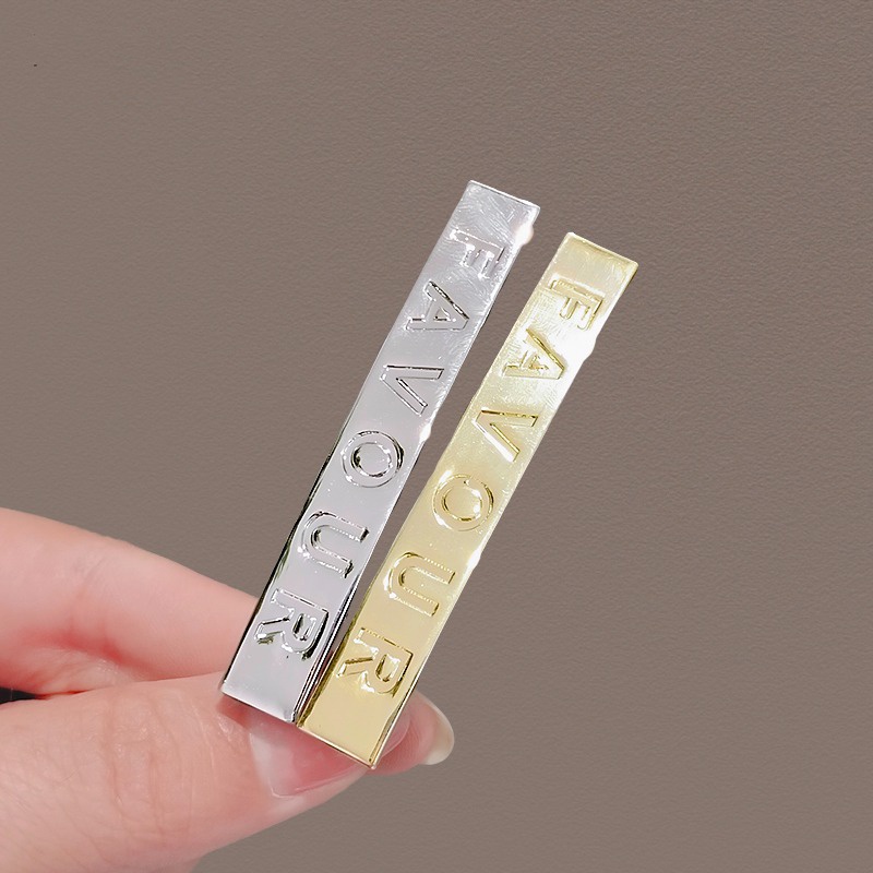 Kẹp Tóc Kim Loại Hình Chữ Cái Thời Trang Cho Nữ
